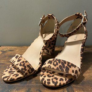 Torrid Leopard Print Ankle-Strap Tapered Heel - Size 9W